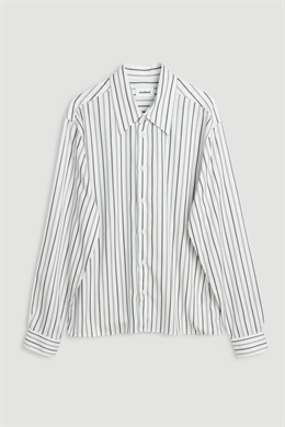 SOULLAND PERRY SHIRT WHITE/BLUE STRIPES